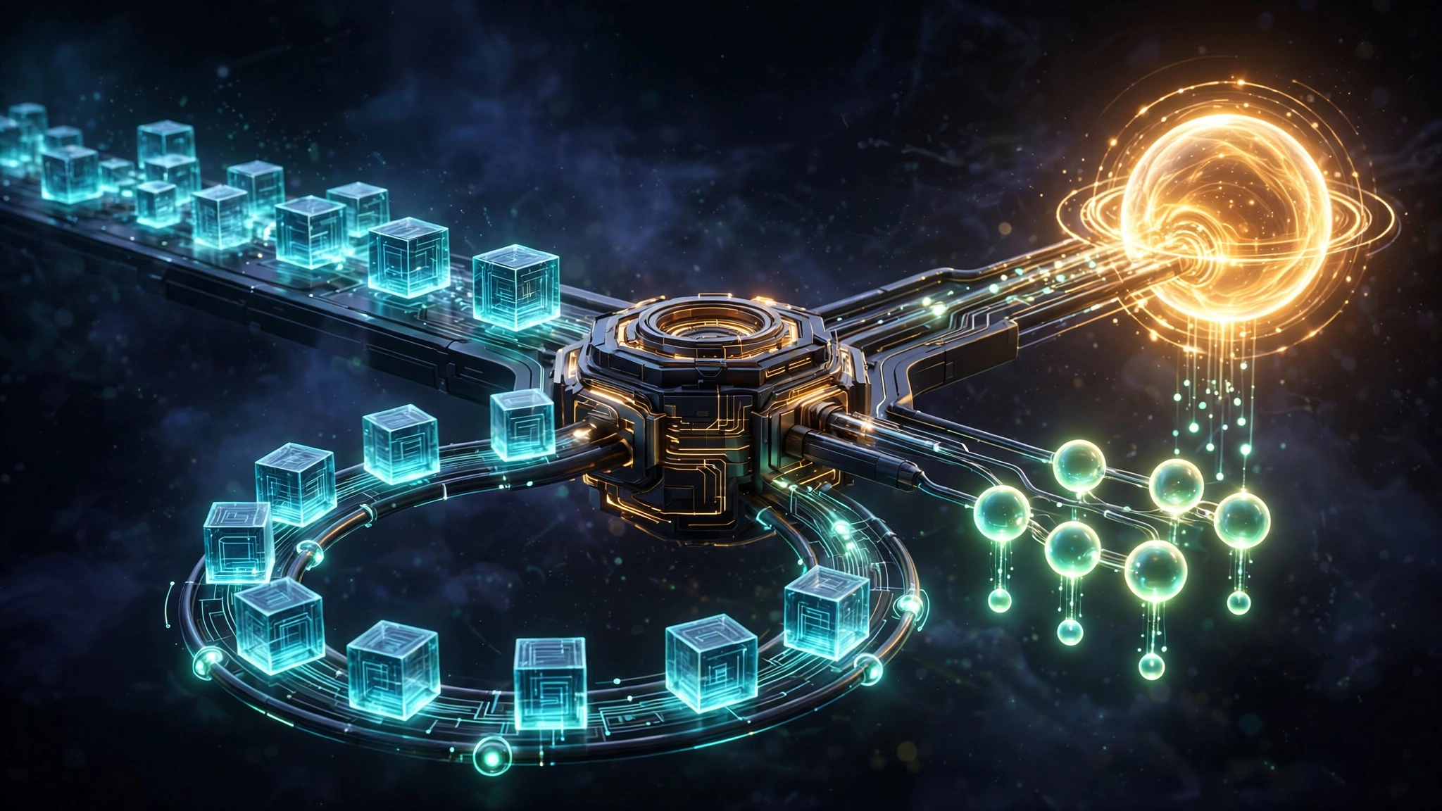 Routing junction splitting tasks between small efficient models and one large model, with a prompt-cache reuse loop.